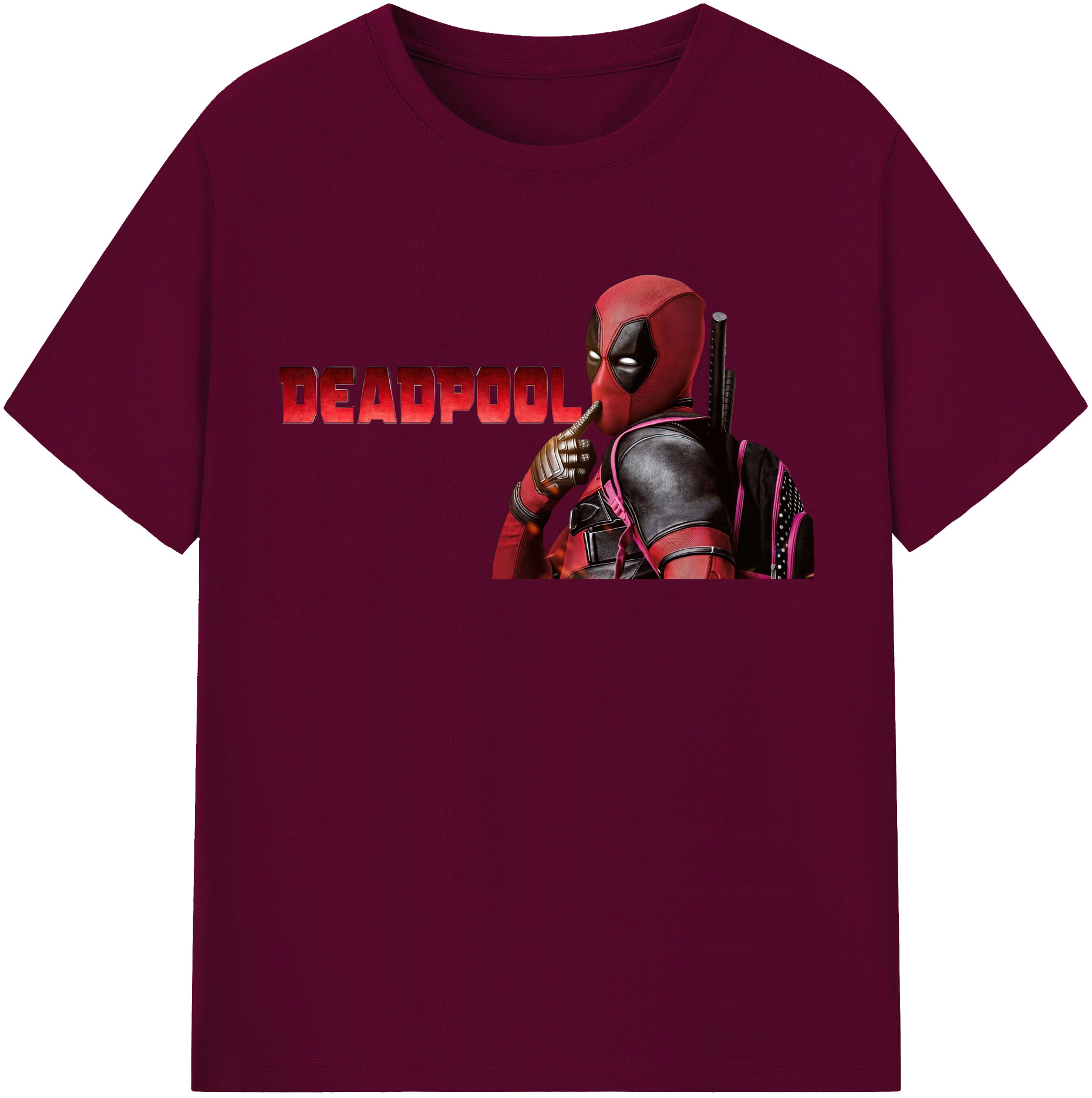 （画像用） Deadpool デッドプール レディースカジュアルプリントTシャツ（綿100％）